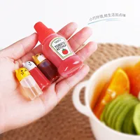 Two Portable Small Salad Tomato Sauce Plastic Bottles main image 3