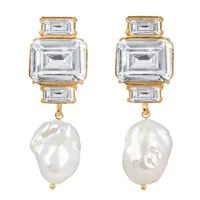 Geometric Retro Alloy No Inlaid Patchwork Earrings main image 2