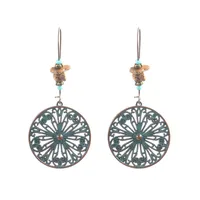 Hot  Bohemian Turquoise Earrings  National Style Vintage Earrings Retro sku image 8