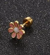 Simple Style Flower 304 Stainless Steel No Inlaid Earrings Ear Studs sku image 6
