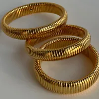Color Sólido Estilo IG Básico Chapados en oro de 18k Acero Inoxidable 304 Brazalete Al Mayoreo main image 3