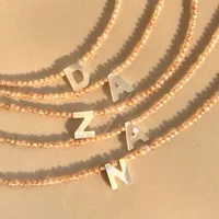 Wholesale Jewelry Letter Simple Style 304 Stainless Steel Shell Pendant Necklace Beaded Plating main image 1