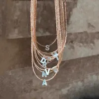 Wholesale Jewelry Letter Simple Style 304 Stainless Steel Shell Pendant Necklace Beaded Plating main image 6