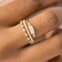 Classic Style Alloy Geometric Plating Women's Rings main image 4