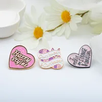 Moda Letra Forma De Corazón Aleación Esmalte Unisexo Broches main image 3