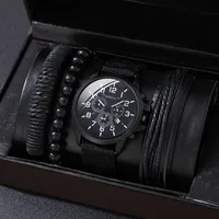 Business Solid Color Buckle Quartz Men's Watches main image 2