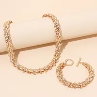 Hip-Hop Vintage Style Alloy Solid Color Women'S Jewelry Set sku image 3