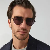 Retro Round Pc Round Frame Full Frame Men's Sunglasses main image 3