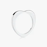 Simple Style 925 Sterling Silver Heart Shape Plating Women'S Rings sku image 1