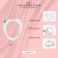 Simple Style 925 Sterling Silver Heart Shape Plating Women'S Rings main image 4