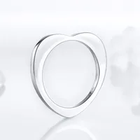 Simple Style 925 Sterling Silver Heart Shape Plating Women'S Rings main image 1