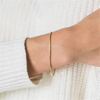 Géométrique Décontractée Plaqué Or 16 Carats Or Blanc Plaqué Plaqué Or Acier Inoxydable 304 Bracelets En Masse main image 5