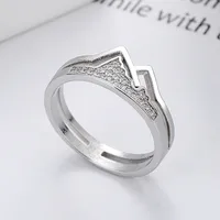 Elegant Copper Mountain Plating Inlay Zircon Women'S Rings main image 2