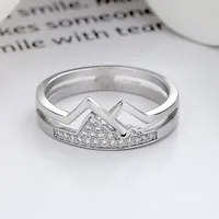 Elegante Cobre Montaña Enchapado Embutido Circón Mujeres Anillos main image 3