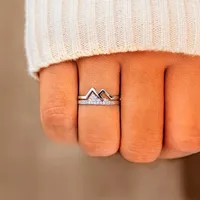 Elegant Copper Mountain Plating Inlay Zircon Women'S Rings main image 4