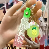 Korean Style Animal Fruit Pvc Unisex Bag Pendant Keychain sku image 8