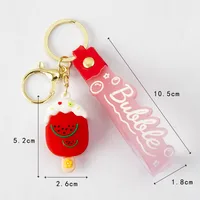Korean Style Animal Fruit Pvc Unisex Bag Pendant Keychain main image 2
