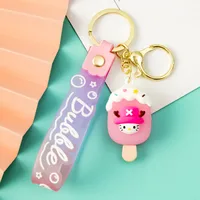 Korean Style Animal Fruit Pvc Unisex Bag Pendant Keychain sku image 1