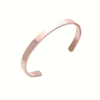 Forma De C Estilo Simple Acero Inoxidable Pulseras De Puño Al Mayoreo main image 5