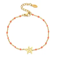 Starfish Casual Simple Style Stainless Steel Bracelets In Bulk sku image 1