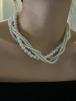 Geometric Elegant Artificial Pearl Necklace Wholesale sku image 9
