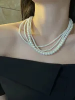 Geometric Elegant Artificial Pearl Necklace Wholesale sku image 10