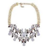 Les Gouttelettes D'Eau Glamour Brillant Cristal Alliage Collier De Gros main image 2