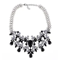 Les Gouttelettes D'Eau Glamour Brillant Cristal Alliage Collier De Gros sku image 3