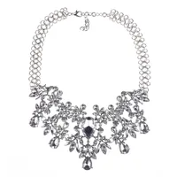 Les Gouttelettes D'Eau Glamour Brillant Cristal Alliage Collier De Gros sku image 8