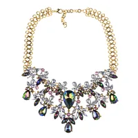 Les Gouttelettes D'Eau Glamour Brillant Cristal Alliage Collier De Gros sku image 5