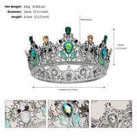 Retro Crown Rhinestone Stoving Varnish Diamond Crown sku image 5