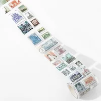 Mocard Stamp Waste Discharge Tape Natural Post Office Series Retro Diy Journal Decorative Source Material Stickers 8 Types Selection sku image 2