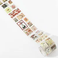 Mocard Stamp Waste Discharge Tape Natural Post Office Series Retro Diy Journal Decorative Source Material Stickers 8 Types Selection sku image 3