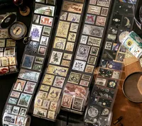 Mocard Stamp Waste Discharge Tape Natural Post Office Series Retro Diy Journal Decorative Source Material Stickers 8 Types Selection main image 1