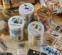 Mocard Stamp Waste Discharge Tape Natural Post Office Series Retro Diy Journal Decorative Source Material Stickers 8 Types Selection main image 2