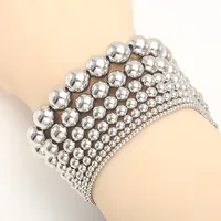 Round Hip-Hop Retro 304 Stainless Steel Bracelets In Bulk main image 3