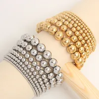 Round Hip-Hop Retro 304 Stainless Steel Bracelets In Bulk main image 6