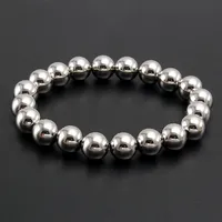 Round Hip-Hop Retro 304 Stainless Steel Bracelets In Bulk sku image 1