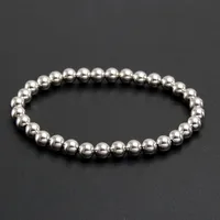 Round Hip-Hop Retro 304 Stainless Steel Bracelets In Bulk sku image 5
