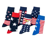 A Pair Unisex Cotton Abstract Printing Socks Casual main image 4