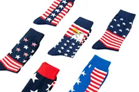 A Pair Unisex Cotton Abstract Printing Socks Casual main image 5