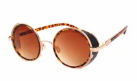 Hip-hop Punk Streetwear Solid Color Ac Round Frame Full Frame Men's Sunglasses sku image 7