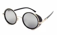 Hip-hop Punk Streetwear Solid Color Ac Round Frame Full Frame Men's Sunglasses sku image 2