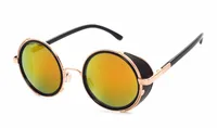 Hip-hop Punk Streetwear Solid Color Ac Round Frame Full Frame Men's Sunglasses sku image 1