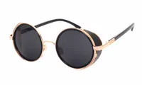 Hip-hop Punk Streetwear Solid Color Ac Round Frame Full Frame Men's Sunglasses sku image 5