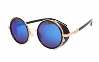 Hip-hop Punk Streetwear Solid Color Ac Round Frame Full Frame Men's Sunglasses sku image 4