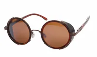 Hip-hop Punk Streetwear Solid Color Ac Round Frame Full Frame Men's Sunglasses sku image 3