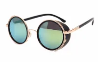 Hip-hop Punk Streetwear Solid Color Ac Round Frame Full Frame Men's Sunglasses sku image 6