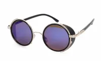 Hip-hop Punk Streetwear Solid Color Ac Round Frame Full Frame Men's Sunglasses sku image 8