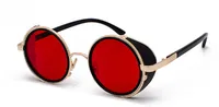 Hip-hop Punk Streetwear Solid Color Ac Round Frame Full Frame Men's Sunglasses sku image 11
